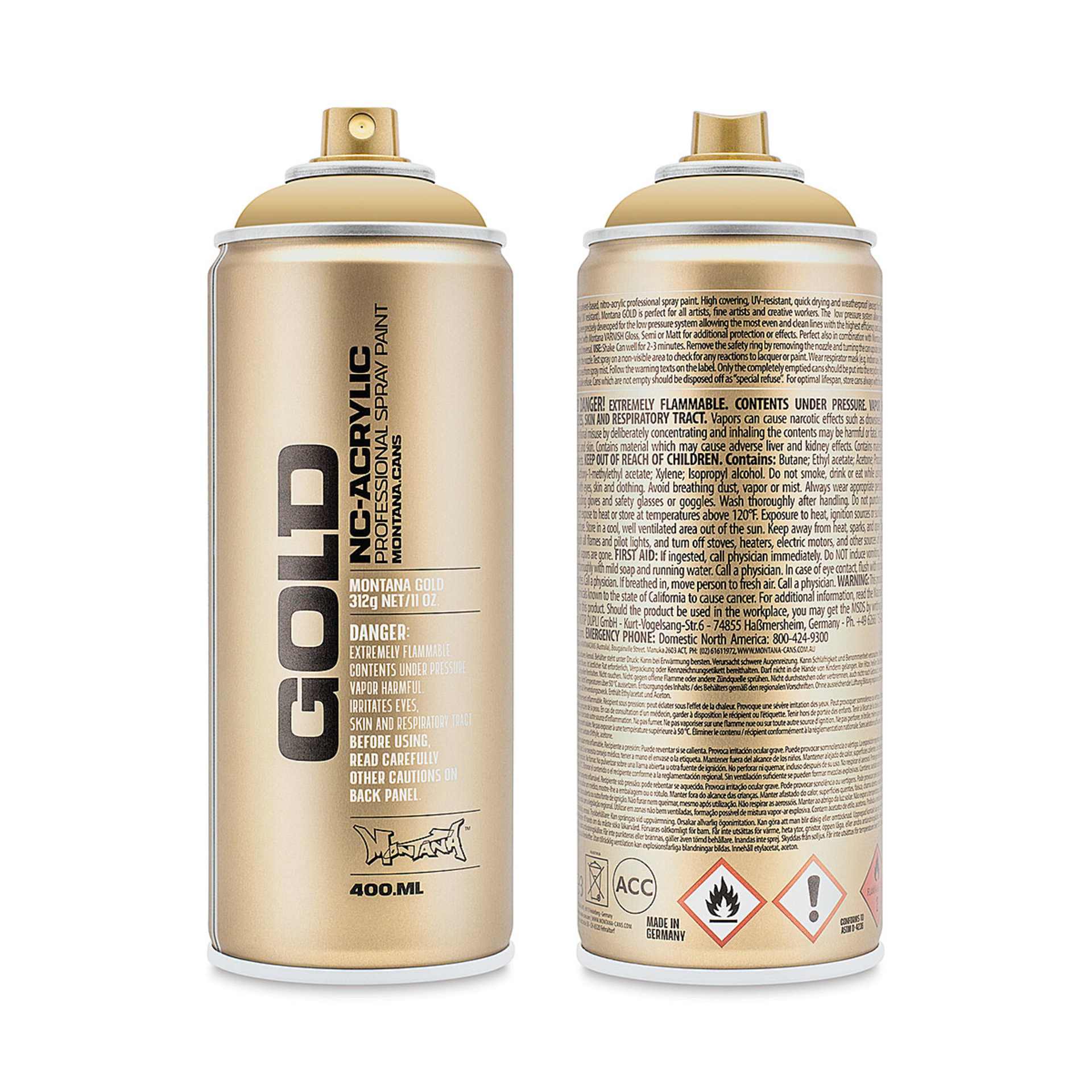 Montana-Cans 01425-8140 Montana Gold NC-Acrylic Professional Spray Paint - Sahara Beige, 400 ml Can