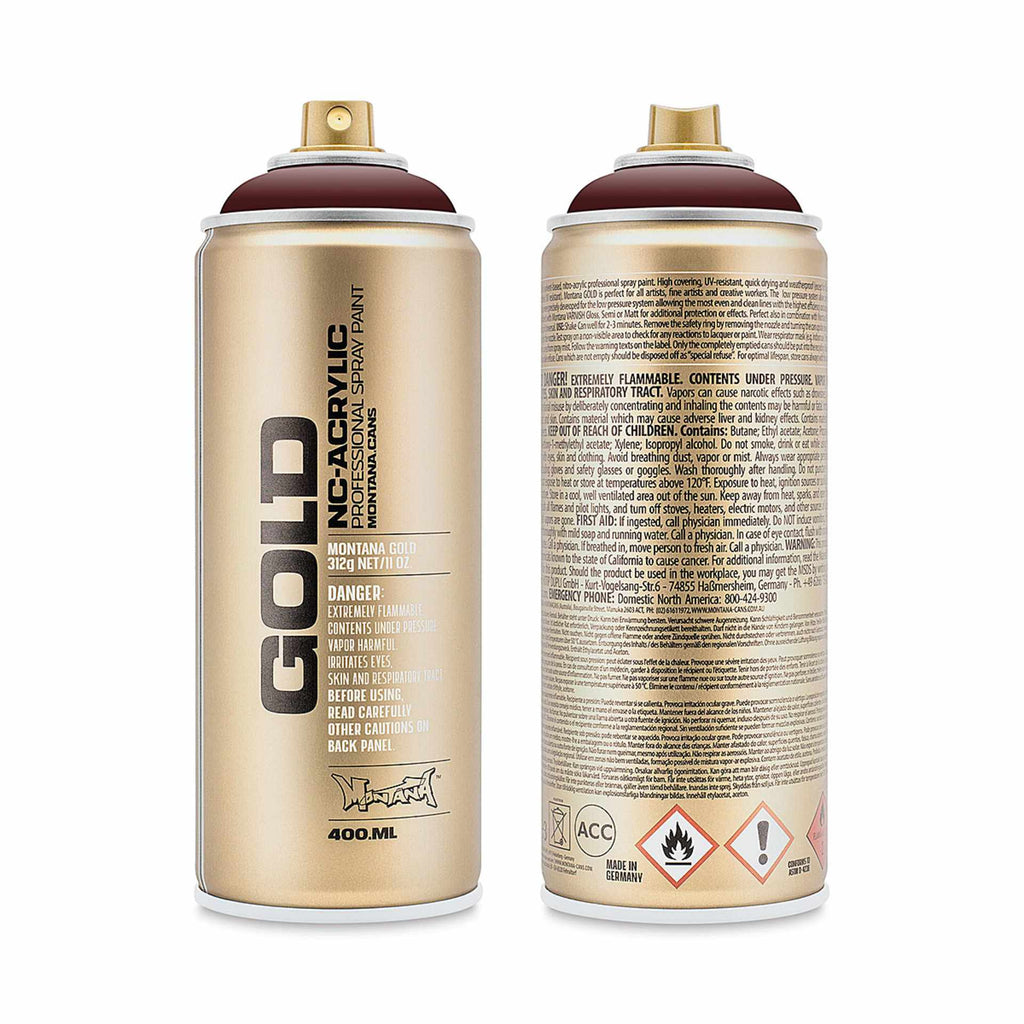 Montana-Cans 01425-8280 Montana Gold NC-Acrylic Professional Spray Paint - Chestnut, 400 ml Can