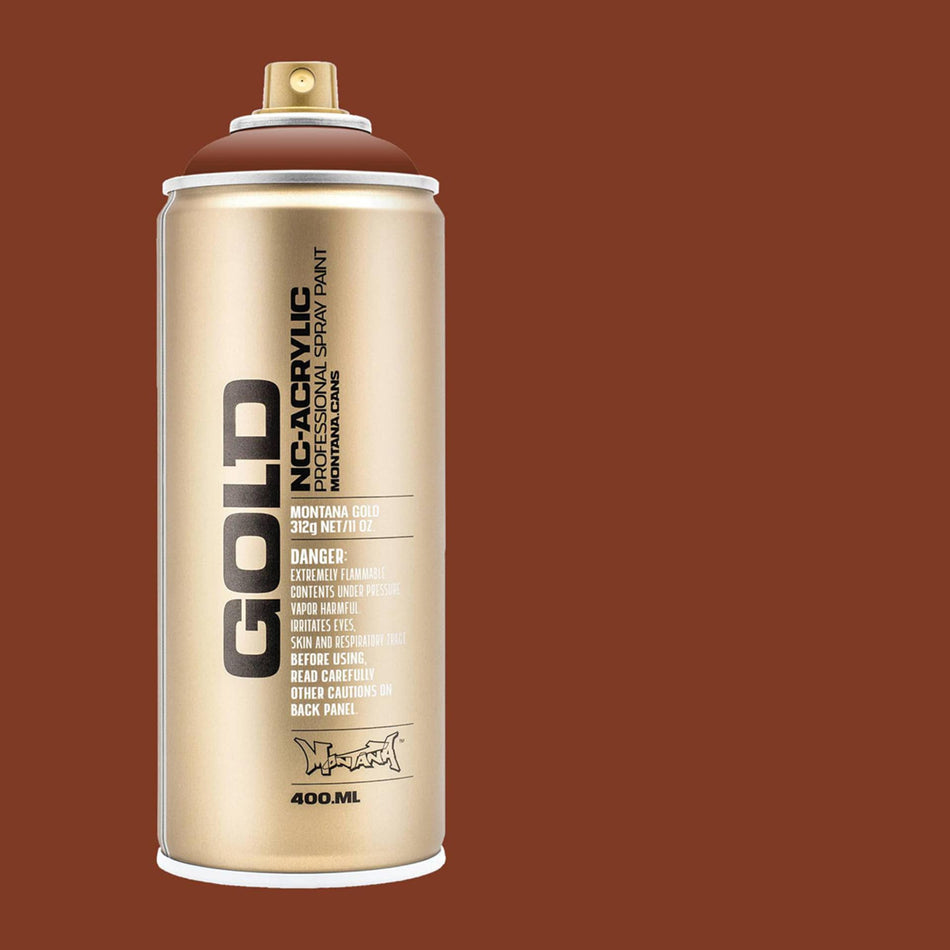 Montana-Cans 01425-8600 Montana Gold NC-Acrylic Professional Spray Paint - Orange Brown, 400 ml Can