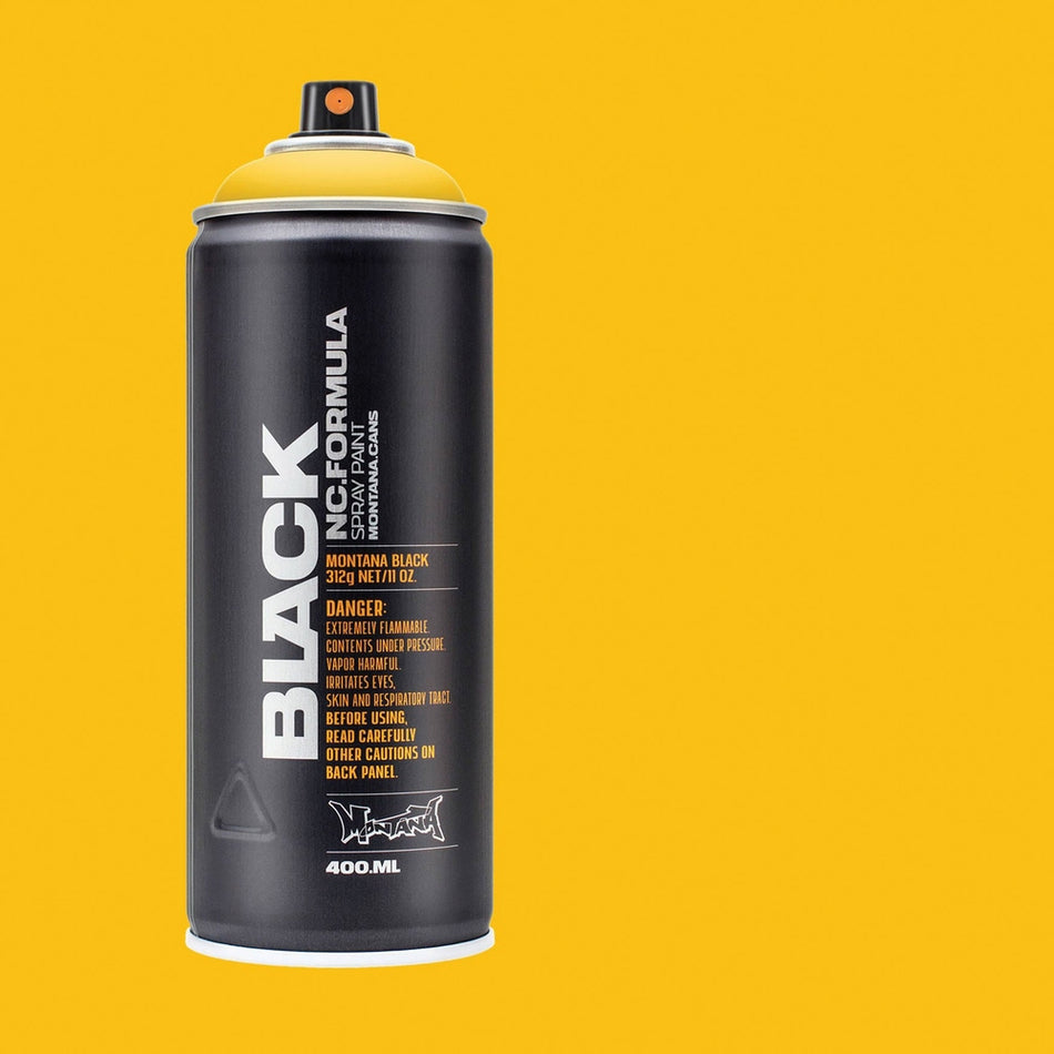 Montana-Cans 01429-4010 Montana Black High-Pressure Cans Spray Color, 400ml Cans, Yellow