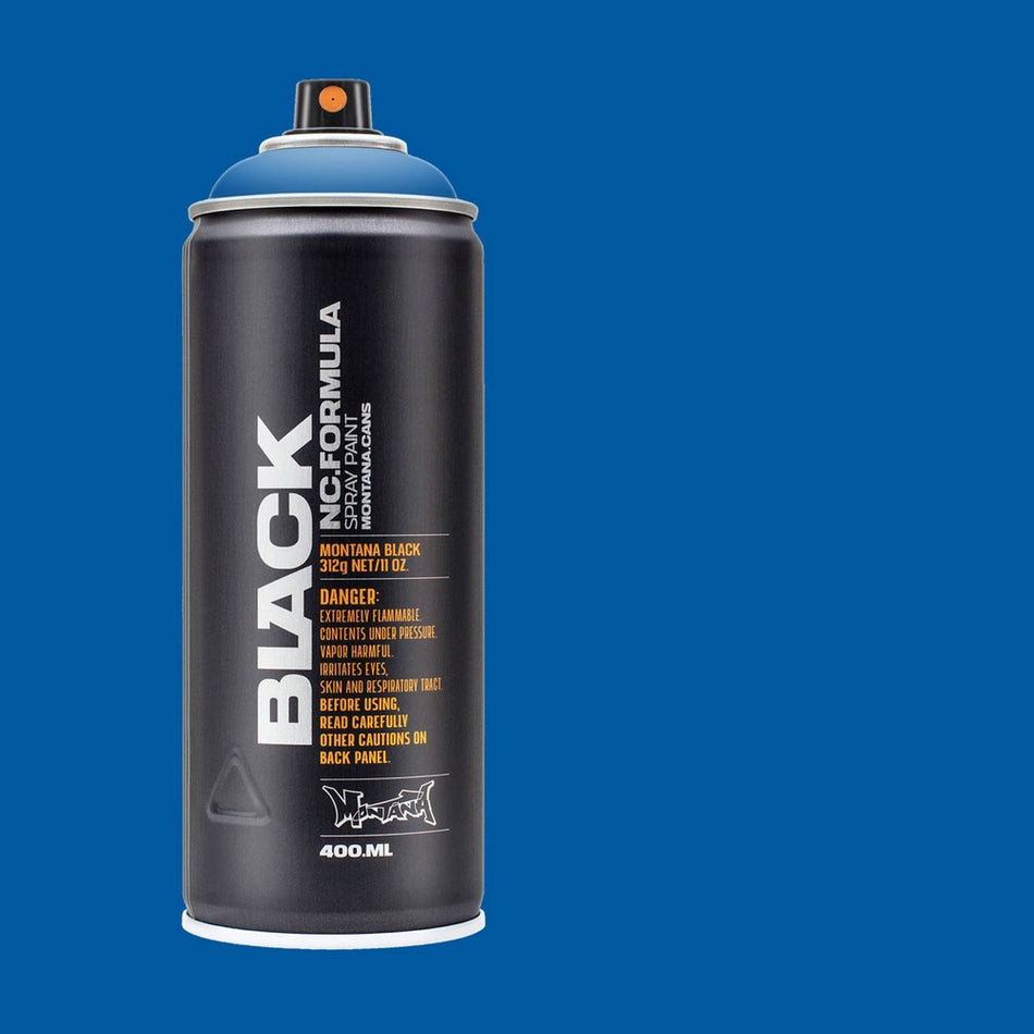 Montana-Cans 01429-5900 Montana Black High-Pressure Cans Spray Color, 400ml Cans, Knock Out Blue