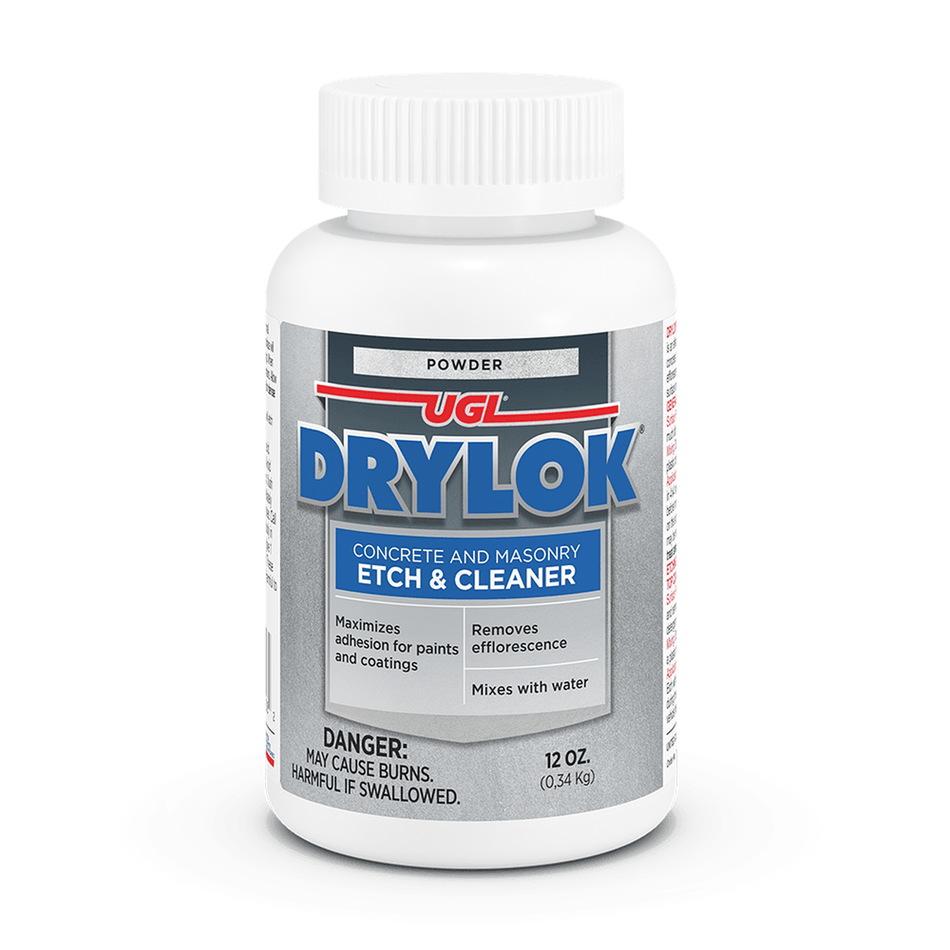 Sika 773390 Drylok Concrete and Masonry Powder Etch & Cleaner, White Powder, 12 oz. (Case of 9)