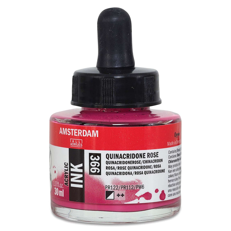 Royal Talens 02201-3273 Amsterdam Acrylic Ink, 30 ml, Quinacridone Rose