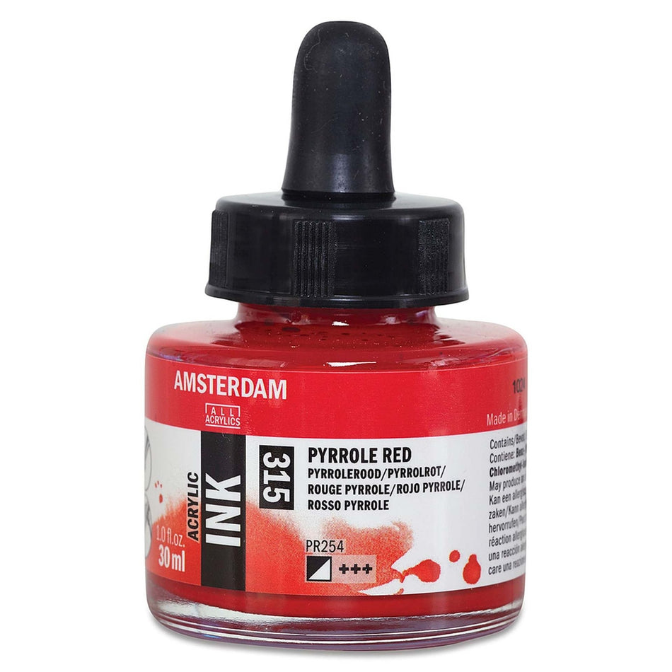 Royal Talens 02201-3763 Amsterdam Acrylic Ink, 30 ml, Pyrrole Red