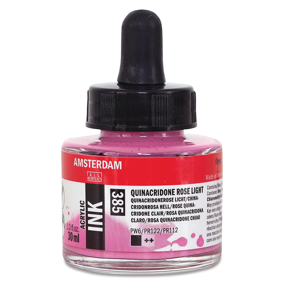Royal Talens 02201-3793 Amsterdam Acrylic Ink, 30 ml, Quinacridone Rose Light
