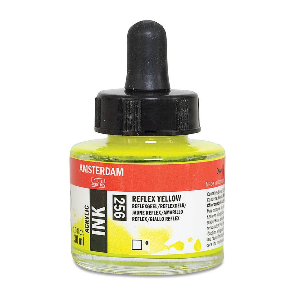 Royal Talens 02201-4023 Amsterdam Acrylic Ink, 30 ml, Reflex Yellow