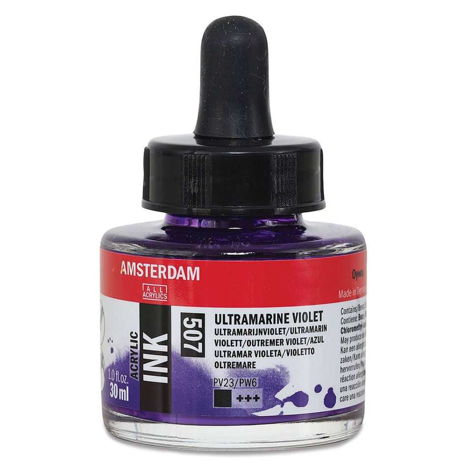 Royal Talens 02201-6733 Amsterdam Acrylic Ink, 30 ml, Ultramarine Violet