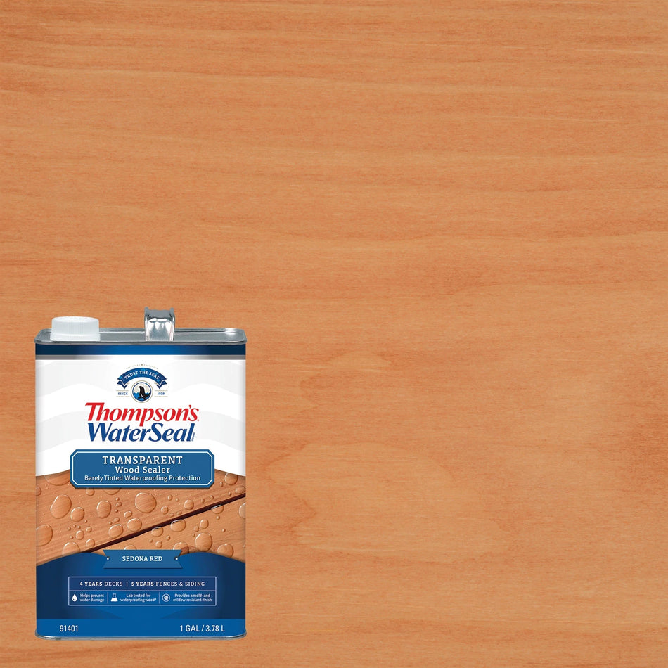 Thompson’s Waterseal TH.091401-16 Transparent Wood Sealer, Sedona Red, 1 Gallon
