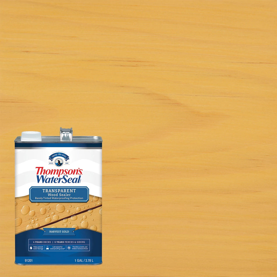 Thompson’s Waterseal TH.091201-16 Transparent Wood Sealer, Harvest Gold, 1 Gallon