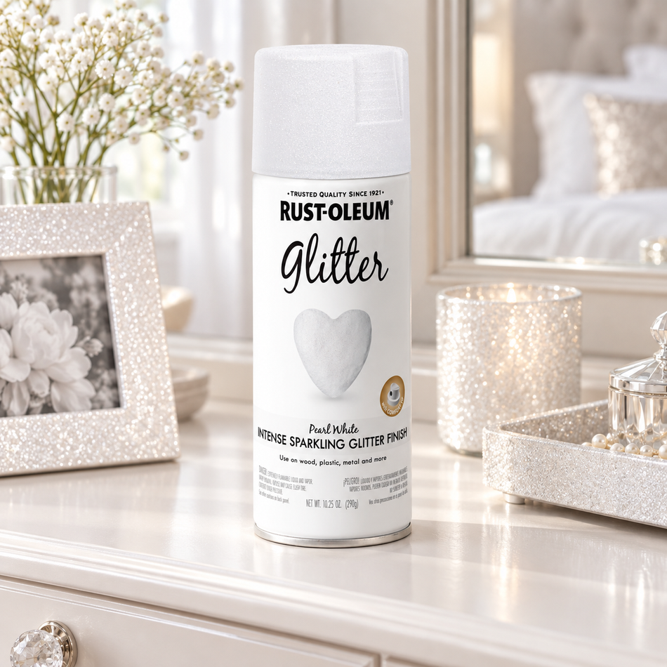 Rust-Oleum Specialty Glitter Spray Paint – Pearl White – 10.25 oz.