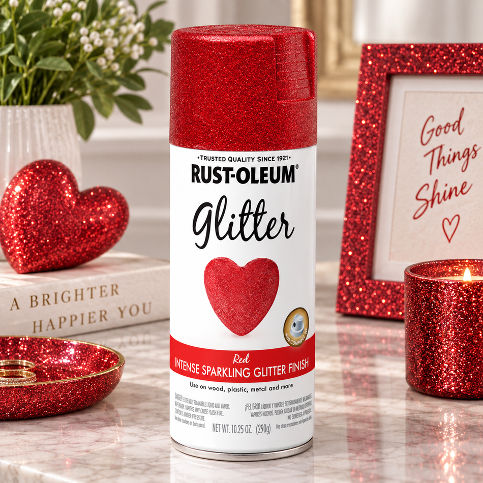 Rust-Oleum Specialty Glitter Spray Paint – Red – 10.25 oz.