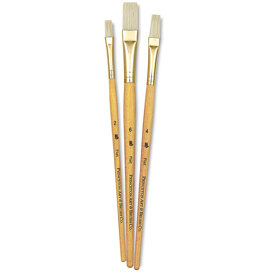 Princeton Art & Brush 06223-9104 Real Value Brush Set - 9104, Bristle, Short Handle, Set of 3