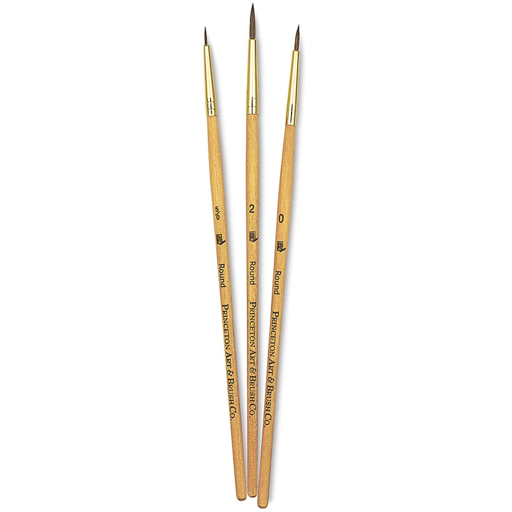 Princeton Art & Brush 06223-9105 Real Value Brush Set - 9105, Synthetic Sable, Short Handle, Set of 3