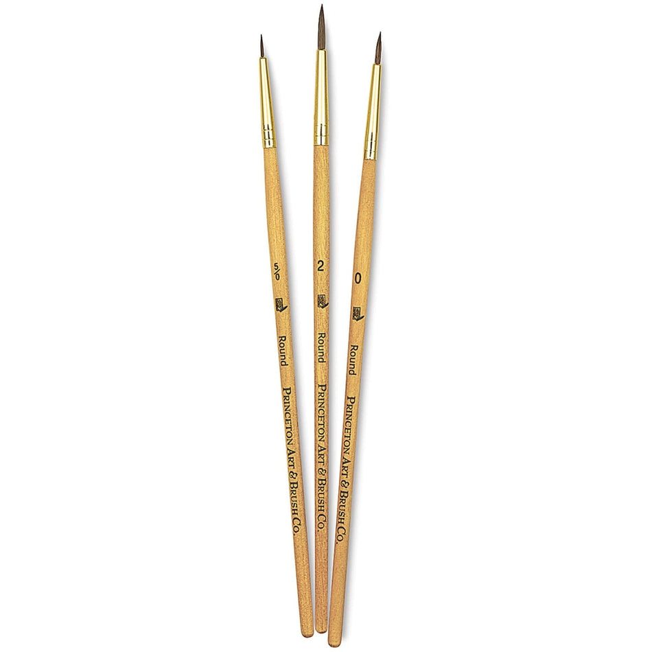 Princeton Art & Brush 06223-9105 Real Value Brush Set - 9105, Synthetic Sable, Short Handle, Set of 3