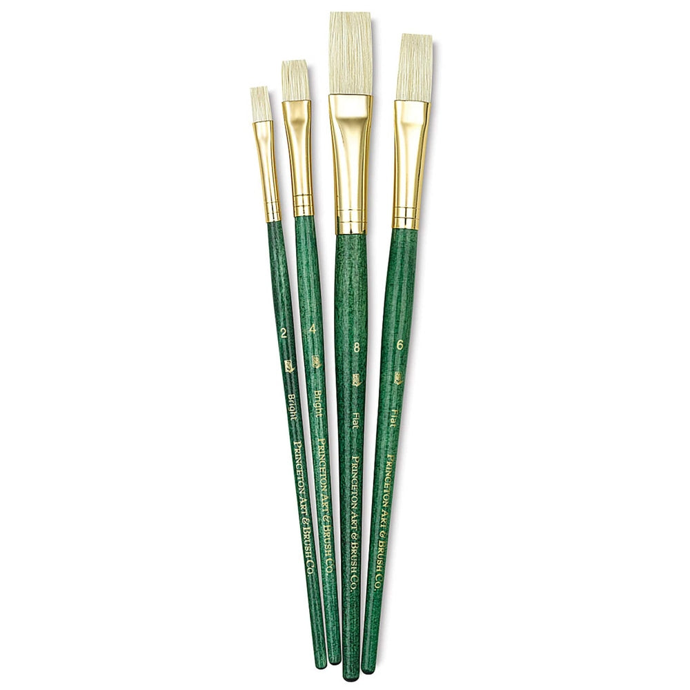 Princeton Art & Brush 06223-9112 Real Value Brush Set - 9112, Bristle, Short Handle, Set of 4