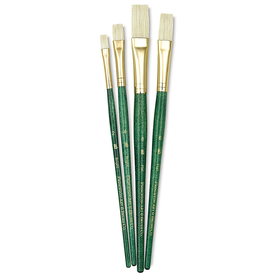 Princeton Art & Brush 06223-9112 Real Value Brush Set - 9112, Bristle, Short Handle, Set of 4