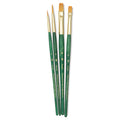 Princeton Art & Brush 06223-9116 Real Value Brush Set - 9116, Golden Taklon, Short Handle, Set of 4