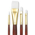 Princeton Art & Brush 06223-9125 Real Value Brush Set - 9125, White Taklon, Short Handle, Set of 4
