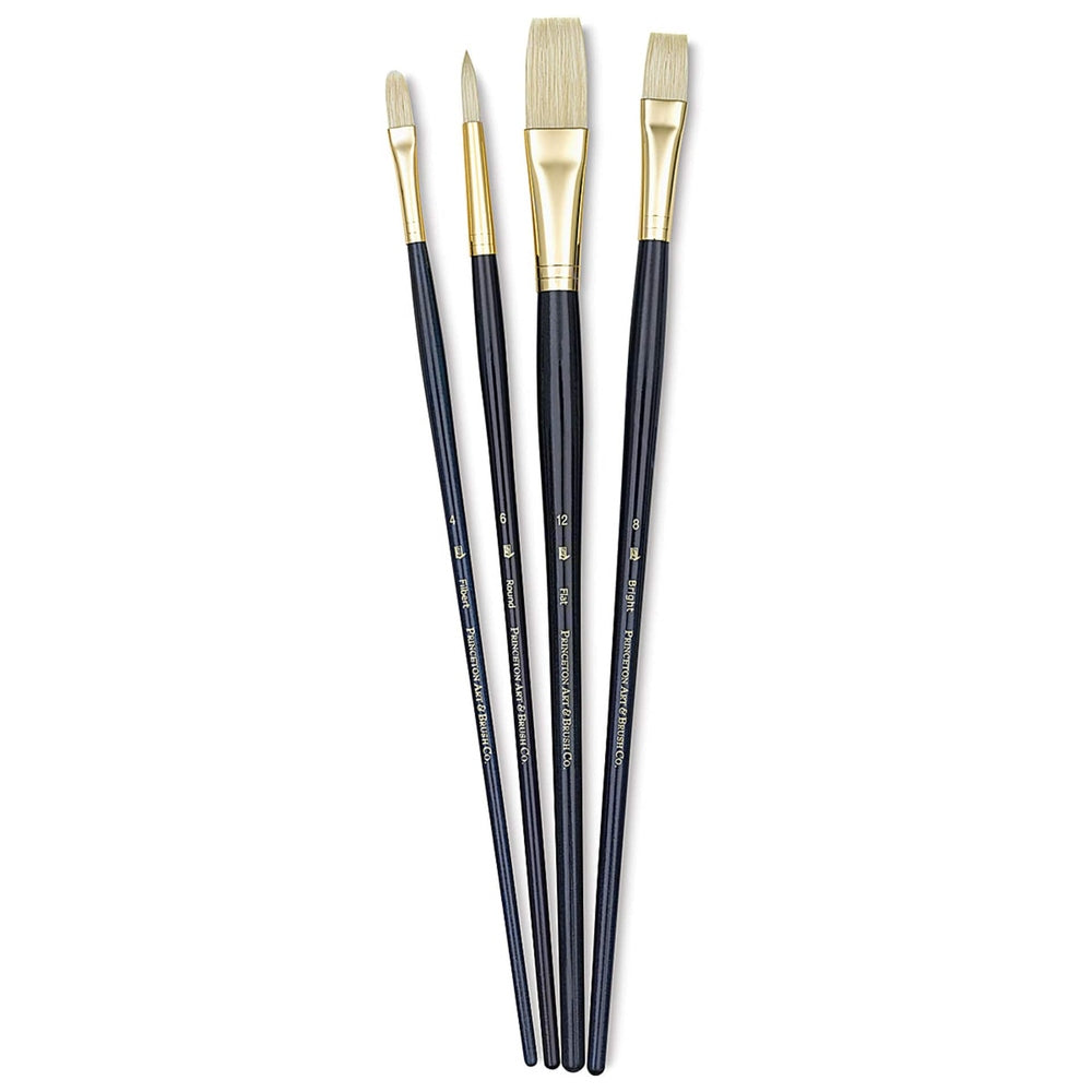 Princeton Art & Brush 06223-9131 Real Value Brush Set - 9131, Bristle, Long Handle, Set of 4