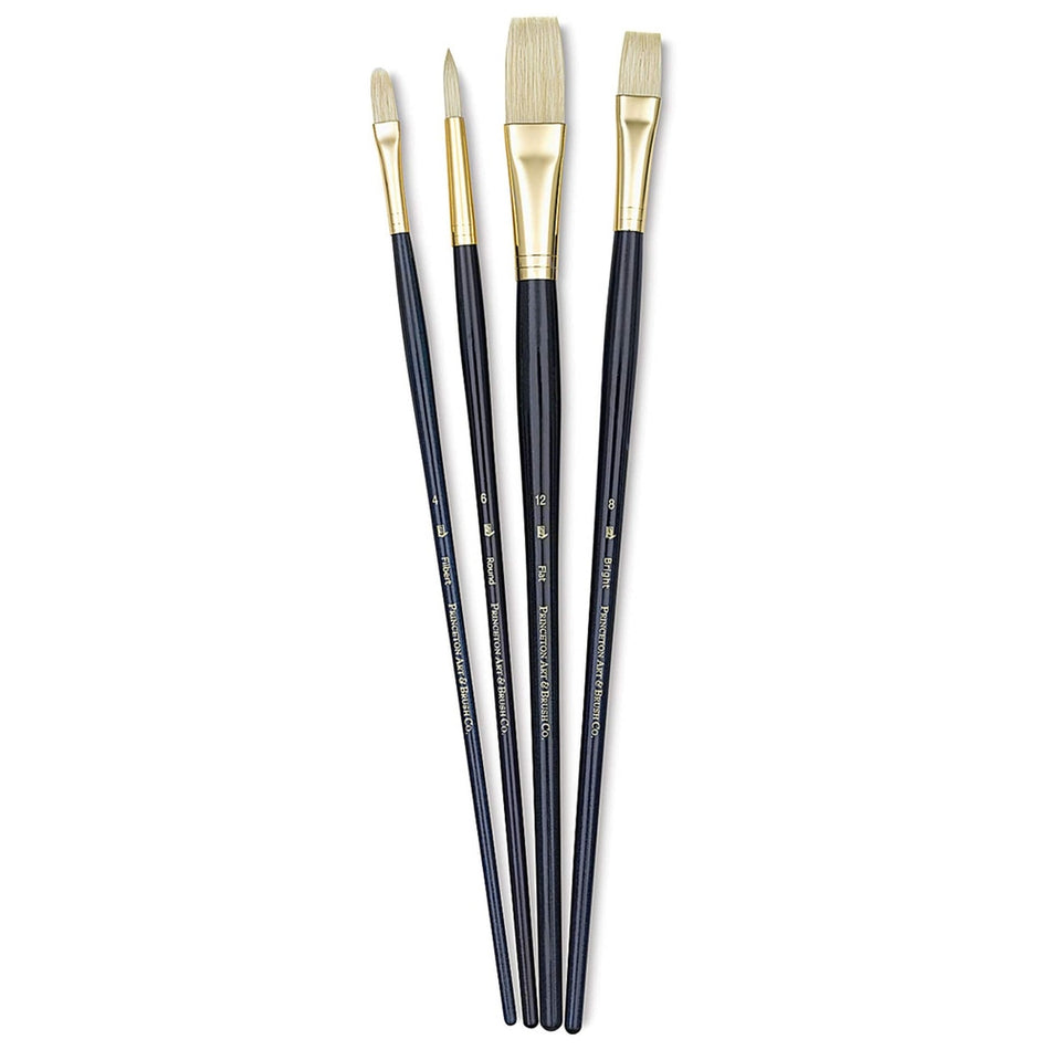 Princeton Art & Brush 06223-9131 Real Value Brush Set - 9131, Bristle, Long Handle, Set of 4