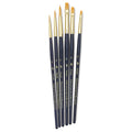 Princeton Art & Brush 06223-9137 Real Value Brush Set - 9137, Golden Taklon, Short Handle, Set of 6