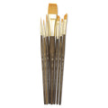 Princeton Art & Brush 06223-9143 Real Value Brush Set - 9143, Golden Taklon, Short Handle, Set of 7
