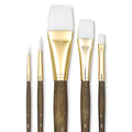 Princeton Art & Brush 06223-9144 Real Value Brush Set - 9144, White Taklon, Short Handle, Set of 5