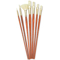 Princeton Art & Brush 06223-9154 Real Value Brush Set - 9154, Bristle, Long Handle, Set of 7