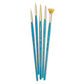 Princeton Art & Brush 06223-9170 Real Value Brush Set - 9170, Golden Taklon, Short Handle, Set of 5