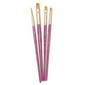 Princeton Art & Brush 06223-9181 Real Value Brush Set - 9181, Golden Taklon, Short Handle, Set of 4