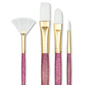 Princeton Art & Brush 06223-9182 Real Value Brush Set - 9182, White Taklon, Short Handle, Set of 4