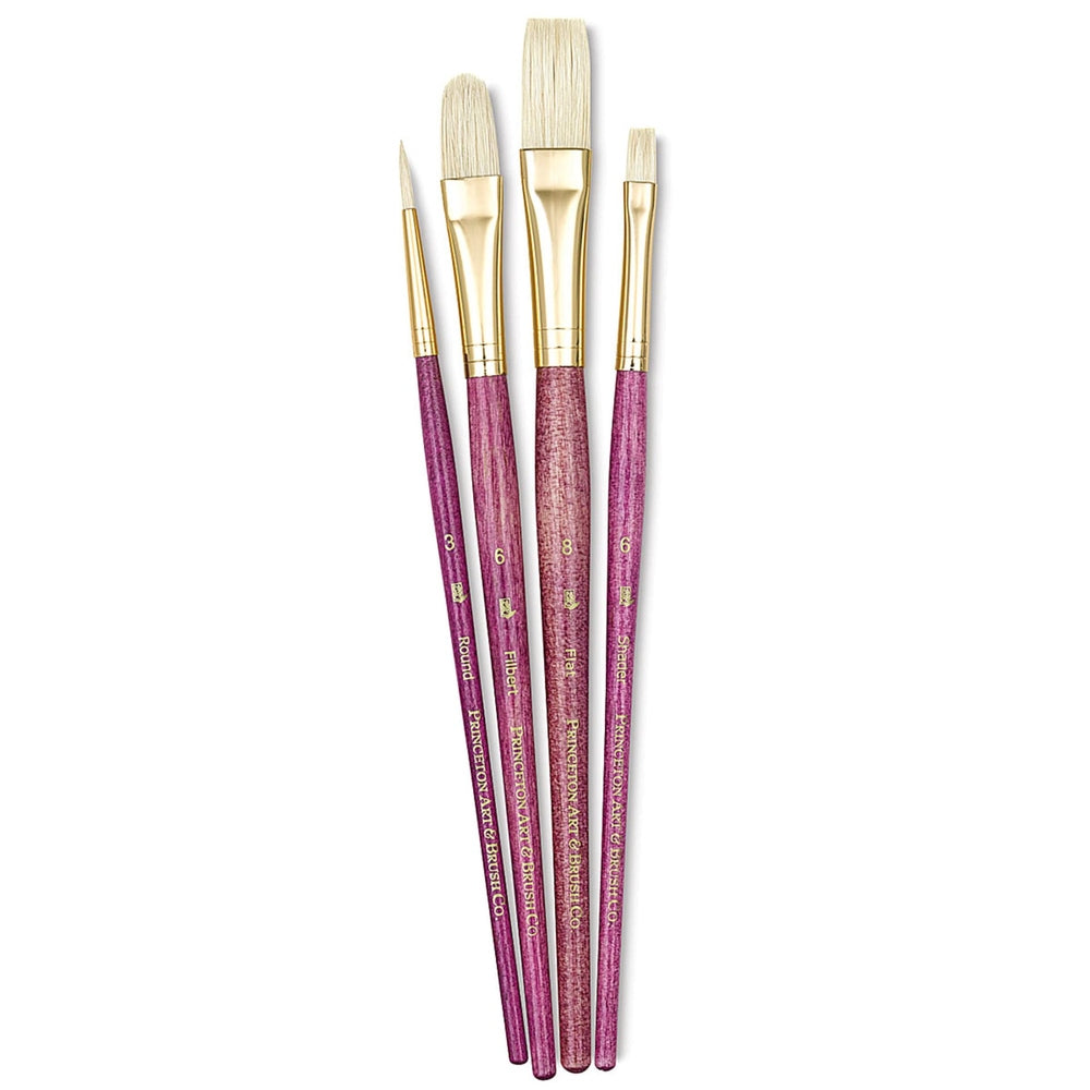 Princeton Art & Brush 06223-9183 Real Value Brush Set - 9183, Bristle, Short Handle, Set of 4