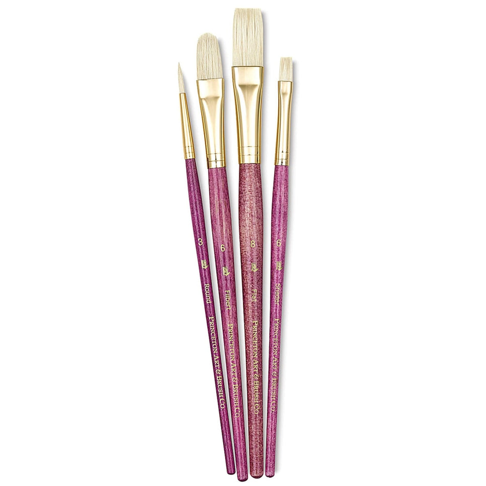 Princeton Art & Brush 06223-9183 Real Value Brush Set - 9183, Bristle, Short Handle, Set of 4