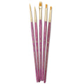 Princeton Art & Brush 06223-9184 Real Value Brush Set - 9184, Golden Taklon, Short Handle, Set of 5
