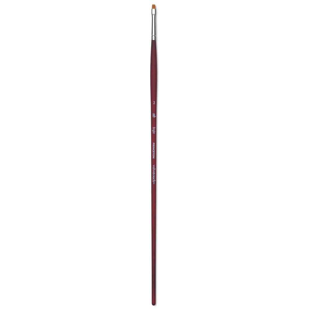Princeton Velvetouch Series 3900 Synthetic Brush - Bright, Long Handle, Size 2