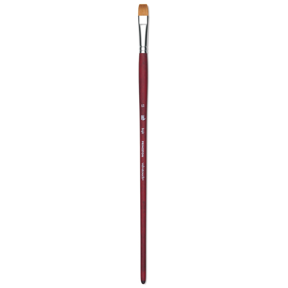 Princeton Velvetouch Series 3900 Synthetic Brush - Bright, Long Handle, Size 12