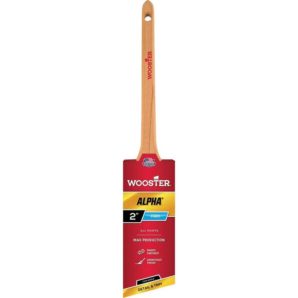Wooster 4230 2" Alpha Thin Angle Rattail Brush