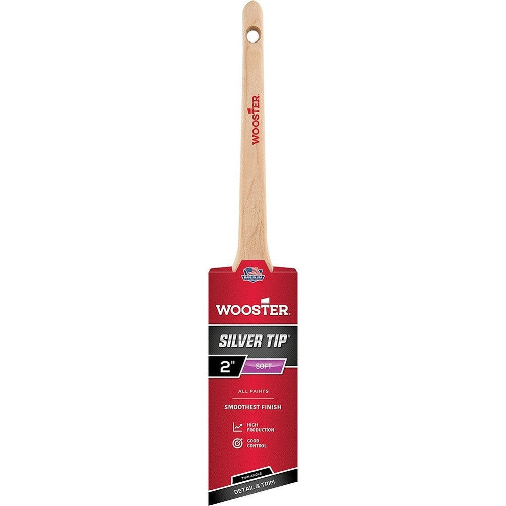 Wooster 5224 2" Silver Tip Thin Angle Rattail Brush