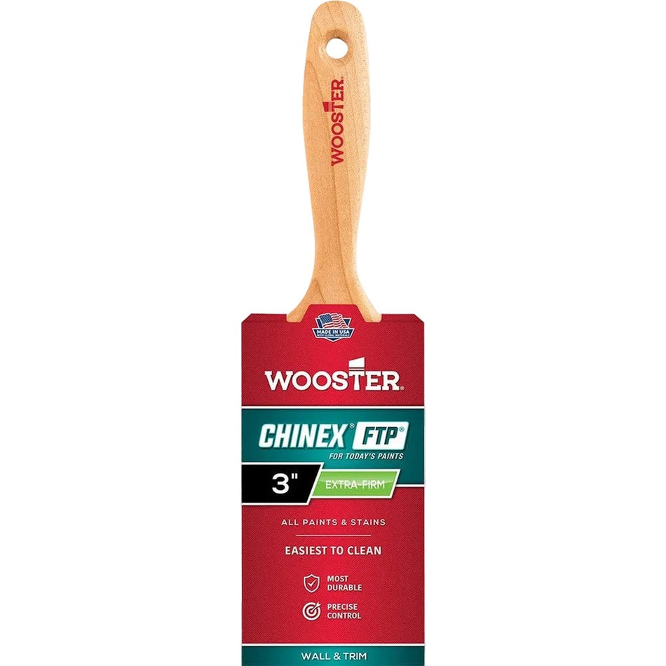Wooster 4413 3" Chinex FTP Flat Beavertail Brush
