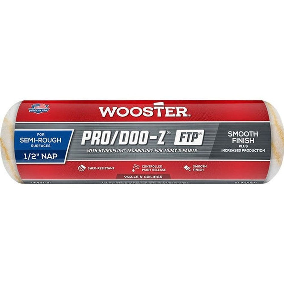 Wooster RR667 9" Pro/Doo-Z FTP ½" Nap Roller Cover