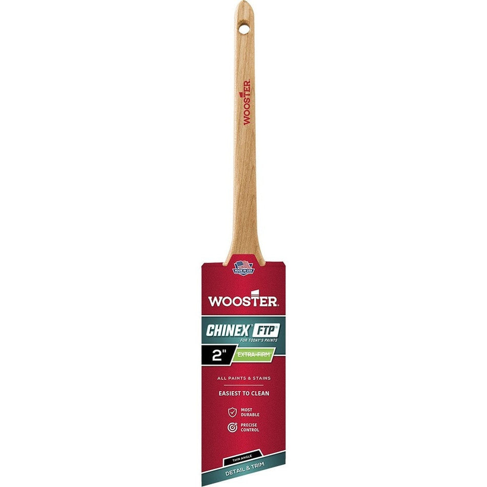 Wooster 4424 2" Chinex FTP Thin Angle Rattail Brush