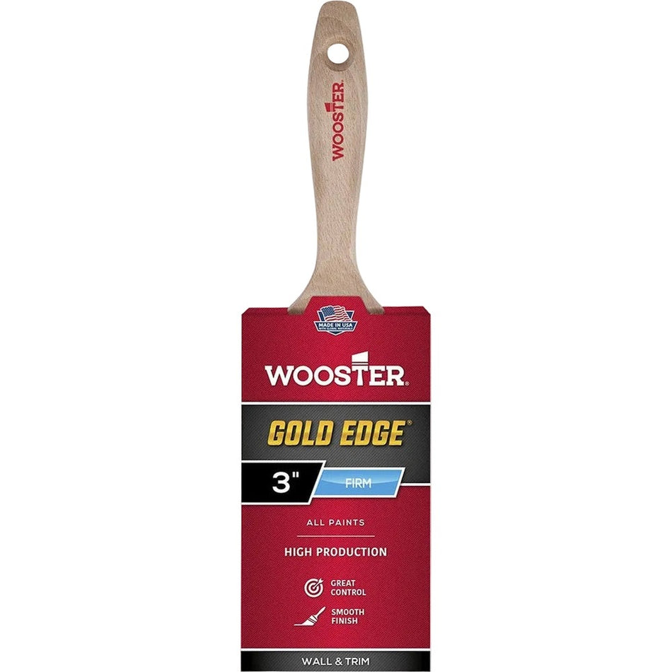 Wooster 5232 3" Gold Edge Flat Beavertail Brush