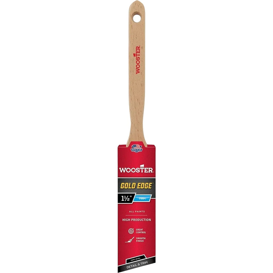 Wooster 5236 1.5" Gold Edge Angle Sash Brush
