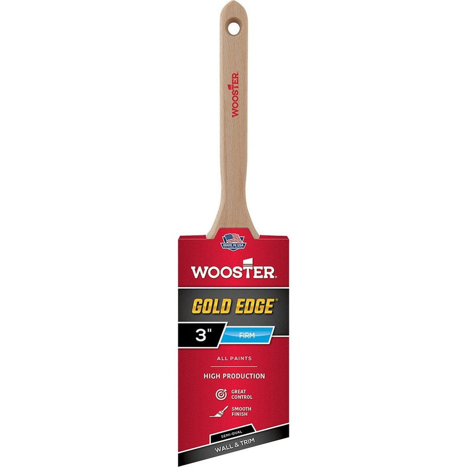 Wooster 5236 3" Gold Edge Angle Sash Brush