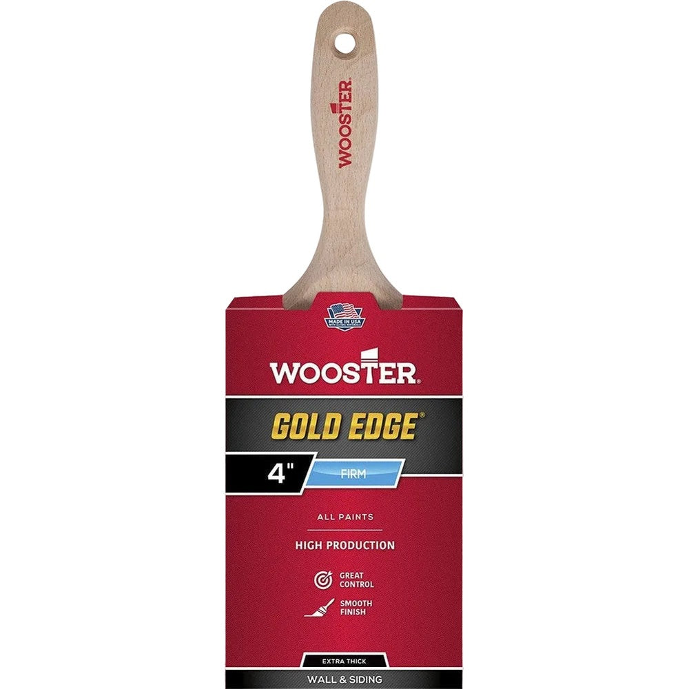 Wooster 5237 4" Gold Edge Extra-Thick Flat Beavertail Brush