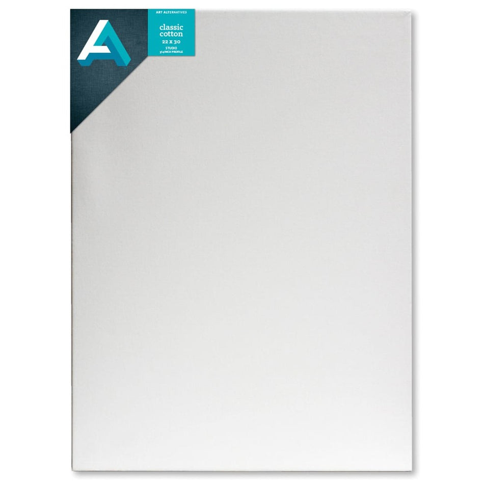 Art Alternatives 07246-2230 Classic Cotton Stretched Canvas, Studio Canvas ¾" Profile, 22" × 30"