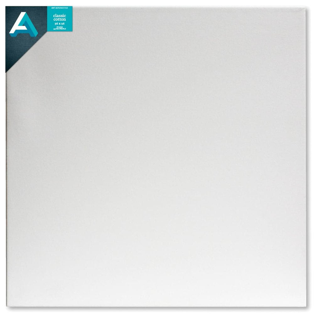 Art Alternatives 07246-3636 Classic Cotton Stretched Canvas, Studio Canvas ¾" Profile, 36" × 36"