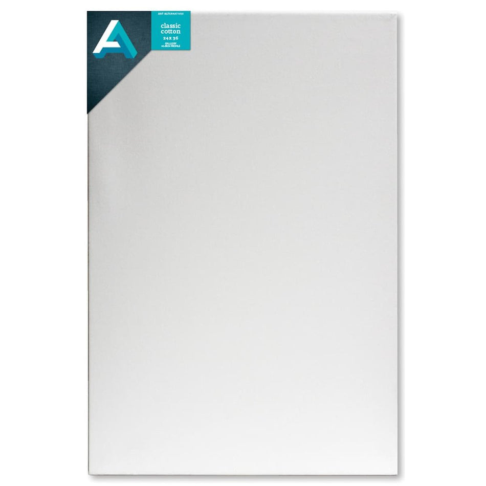 Art Alternatives 07248-2436 Classic Cotton Stretched Canvas, Gallery Canvas 1-3/8" Profile, 24" × 36"