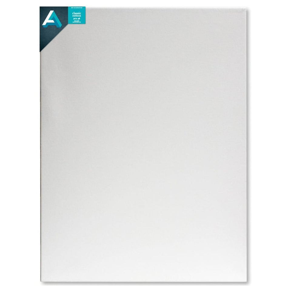 Art Alternatives 07248-3648 Classic Cotton Stretched Canvas, Gallery Canvas 1-3/8" Profile, 36" × 48"