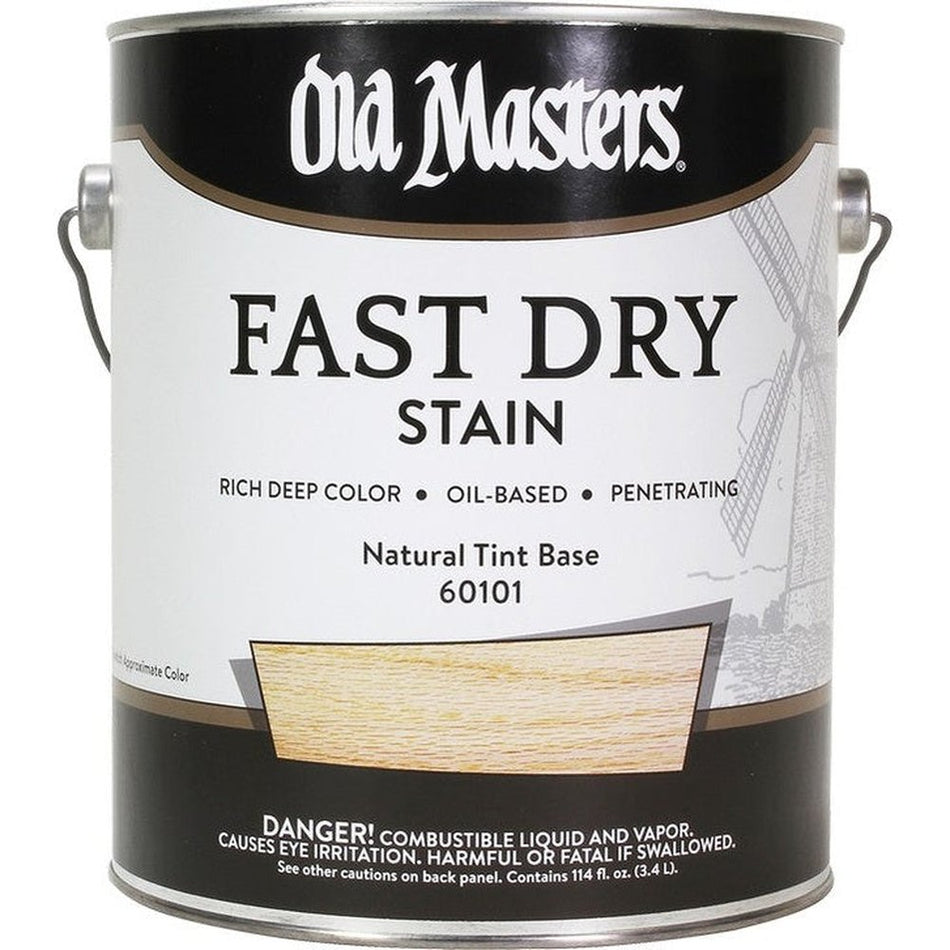 Old Masters 60101 Fast Dry Stain, 1 Gallon, Natural Tint Base
